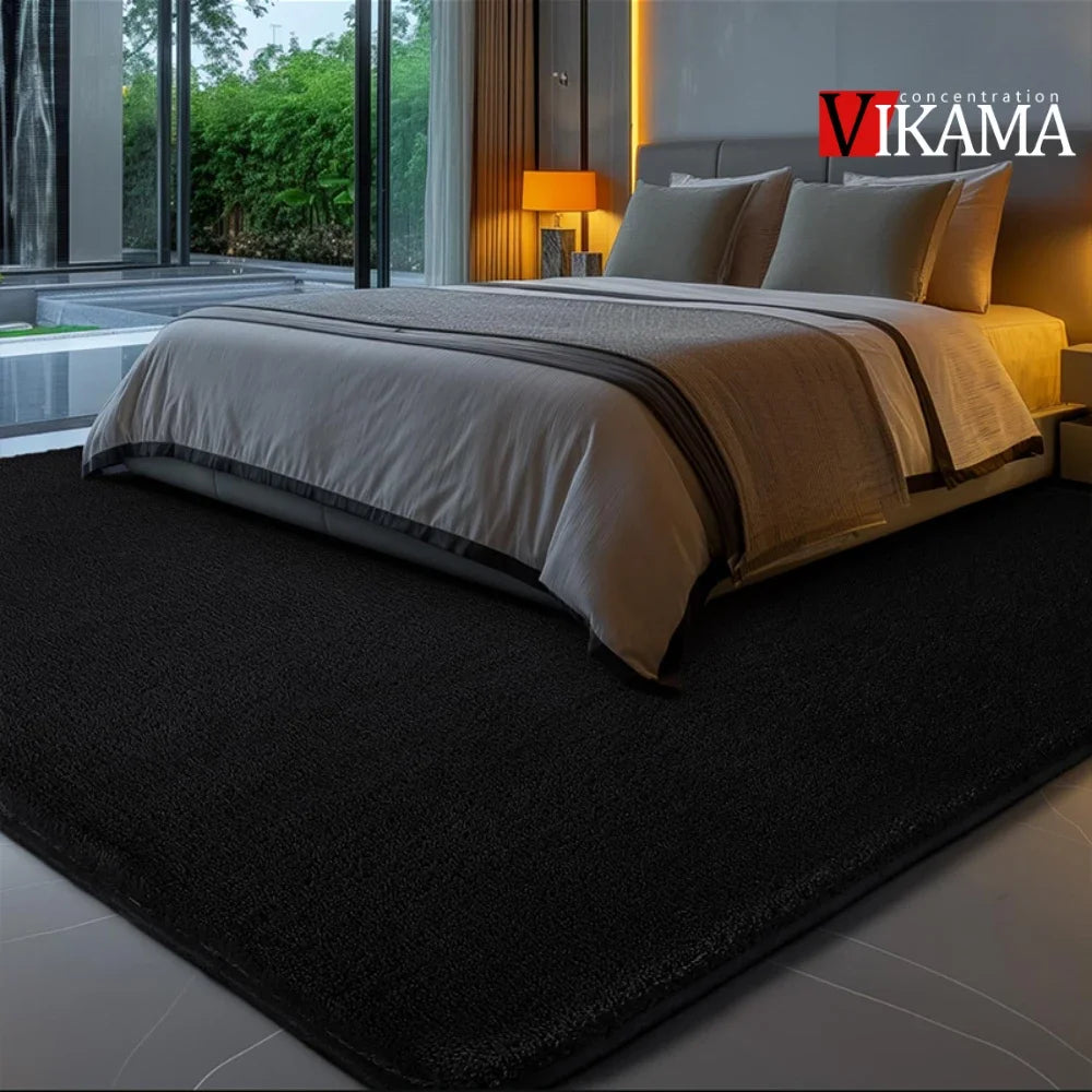 Tapis Salon Uni Gris Foncé