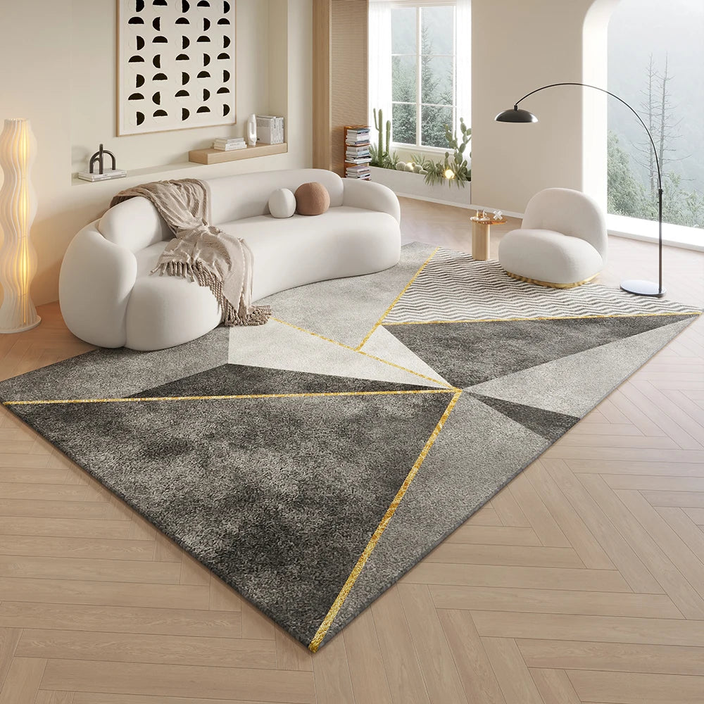 Tapis salon géométrique dégradé luxe