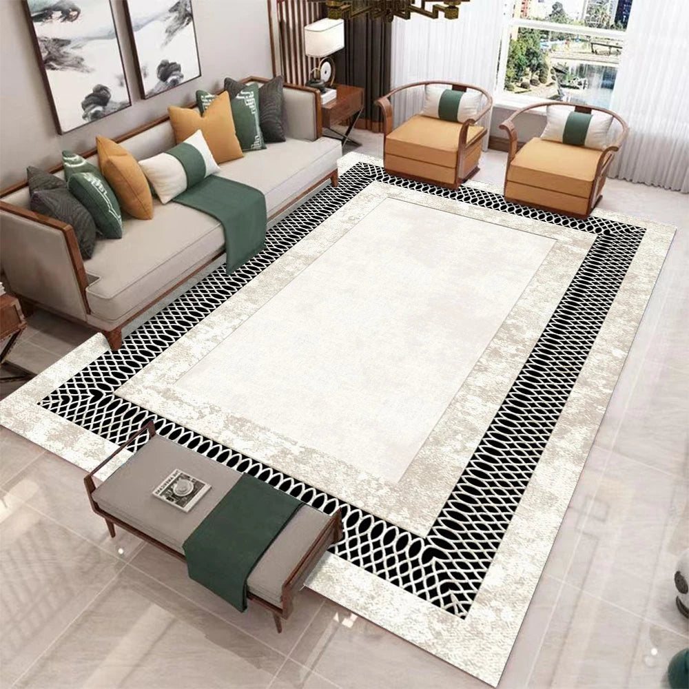 Tapis Nordique Géométrique Moderne Luxe