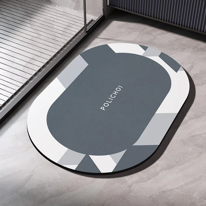 Diatomaceous Earth Bath Mat Bathroom Rug Absorbent Non-slip Floor Foot Mats Quick Dry Shower Carpet Toilet Pad Doormat Washable