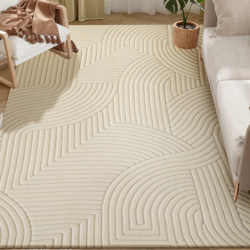Tapis de Salon Homcom 160x120 cm - Crème