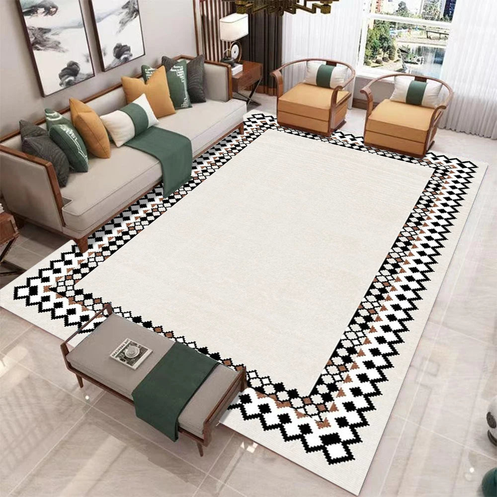 Tapis Nordique Géométrique Moderne Luxe