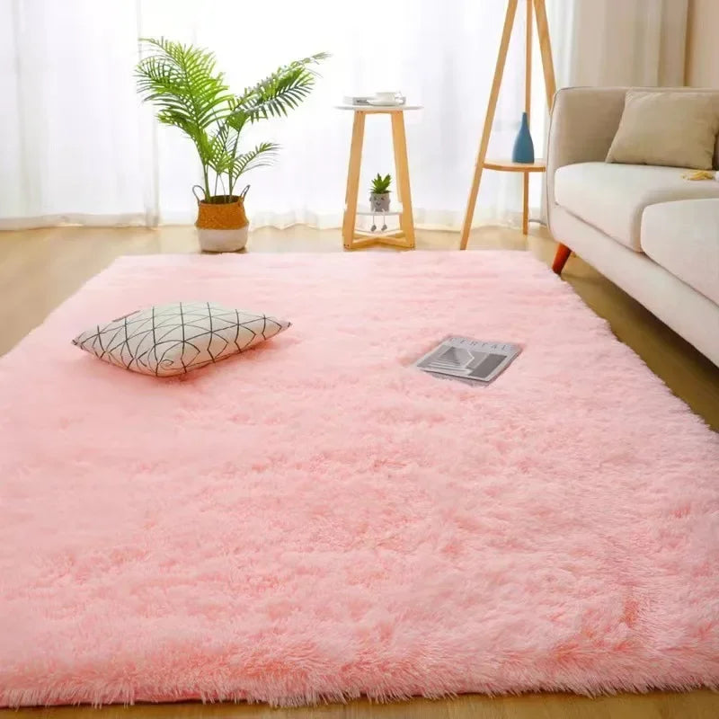 Tapis Moelleux Uni - Rose