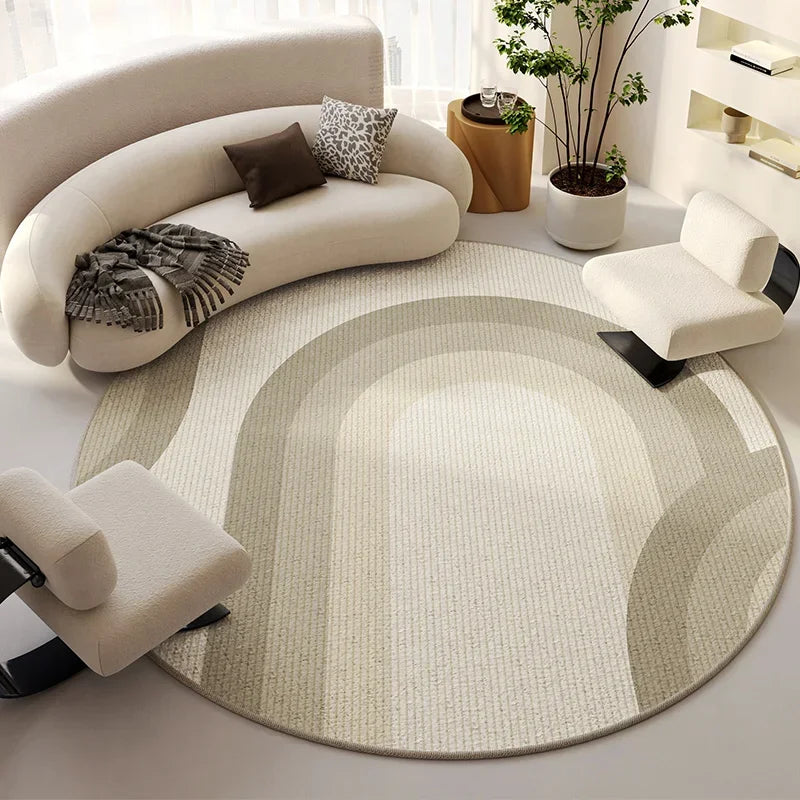 Tapis beige lignes minimaliste luxe