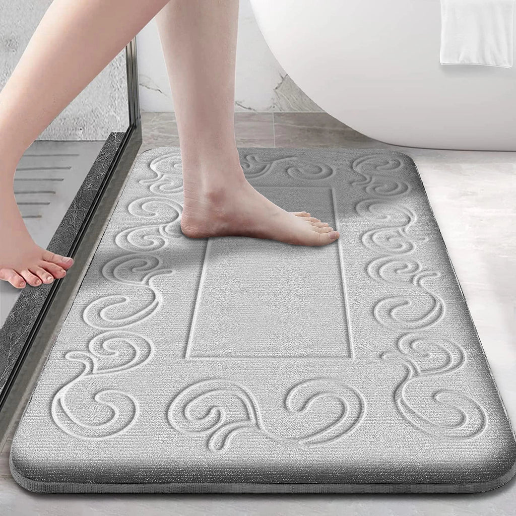Tapis de Bain Antidérapant Absorbant - Gris
