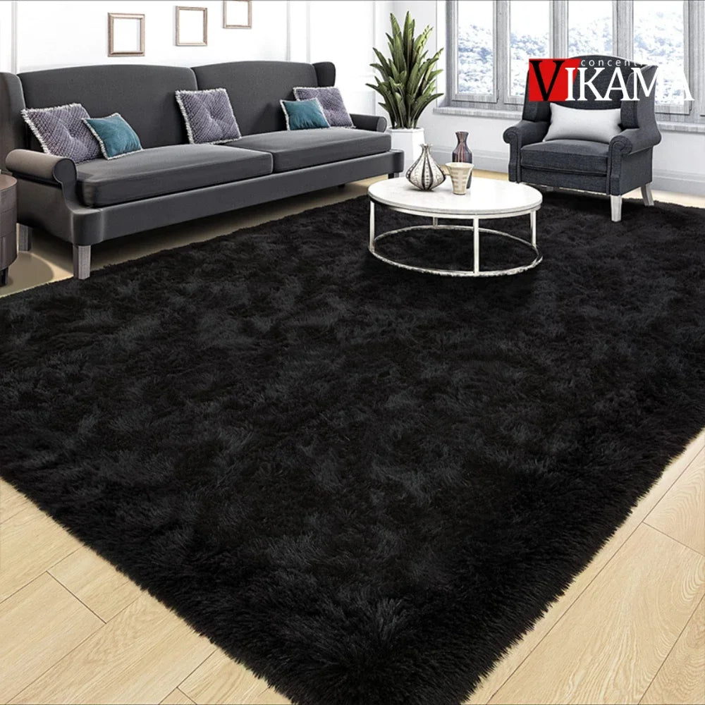 Tapis Salon Uni Noir