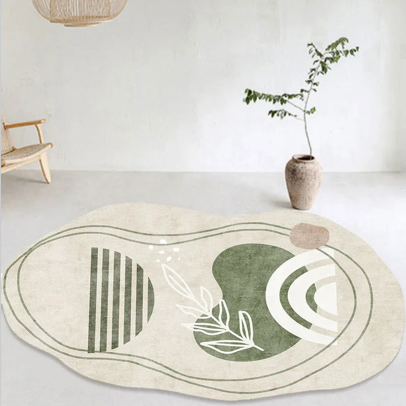 Tapis Organique Croissant Sauge - Salon