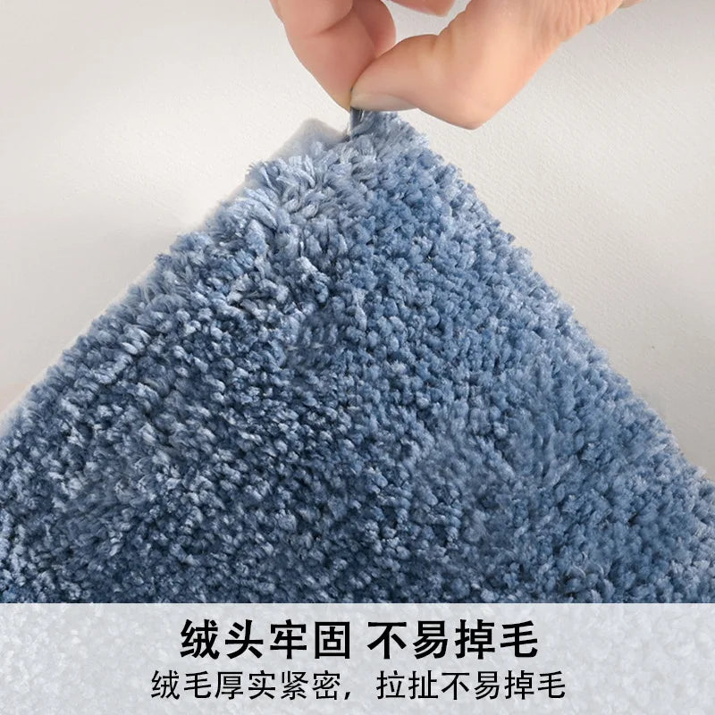 Tapis de Bain Microfibre Ultra-Doux - Bleu