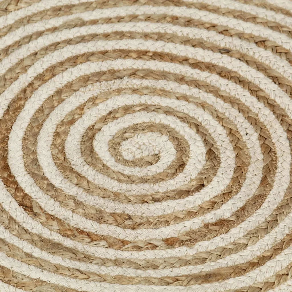 Tapis rond jute naturel artisanal