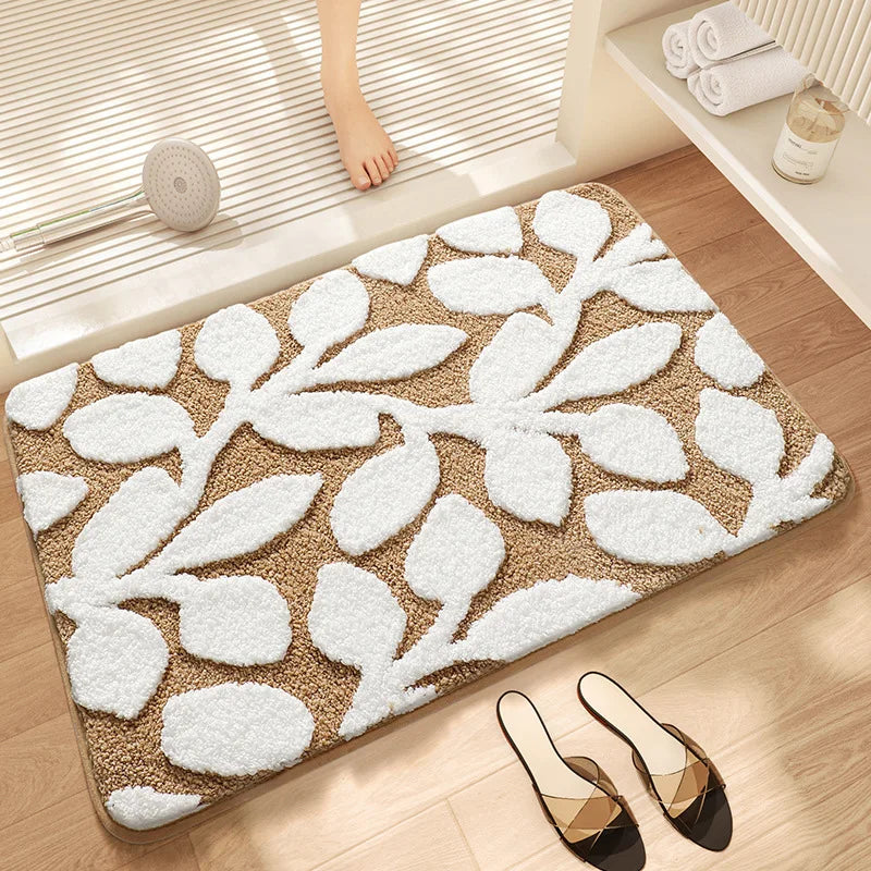 Tapis Salle de Bain Motif Plante C