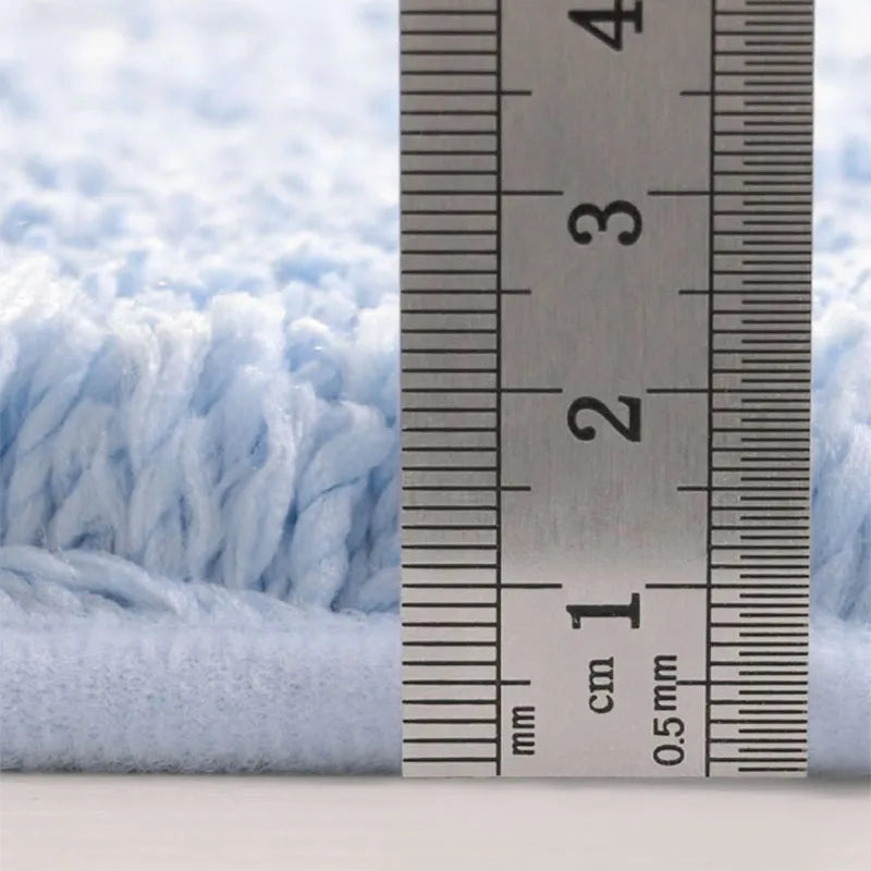 Tapis de Bain Microfibre Ultra-Doux - Bleu