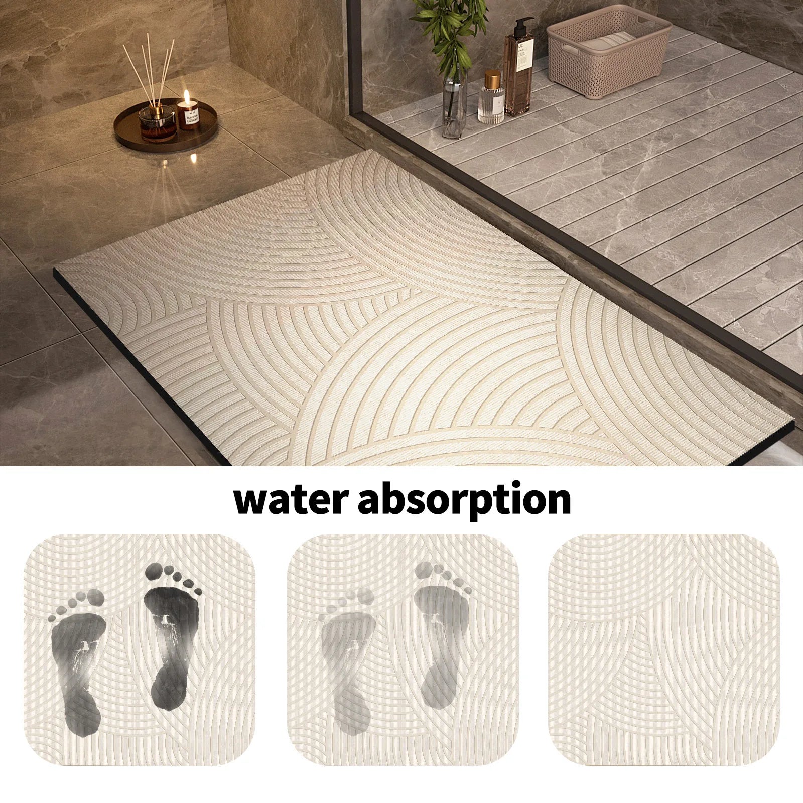 Tapis Salle de Bain Diatomée Modèle 2