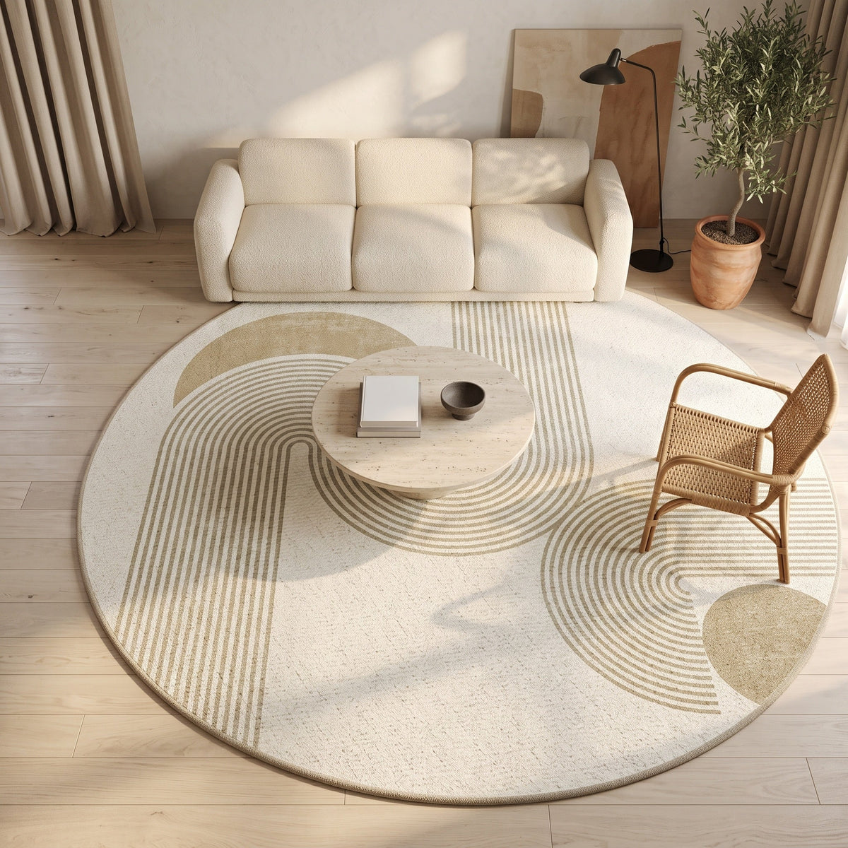 Tapis Agathe N°6 en situation, vue en plongée