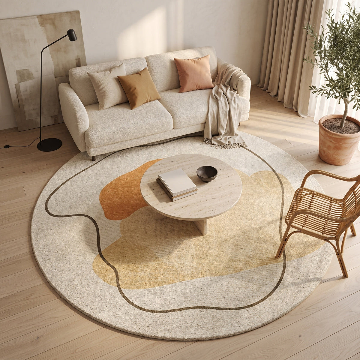 Tapis Agathe N°7 en situation, vue en plongée