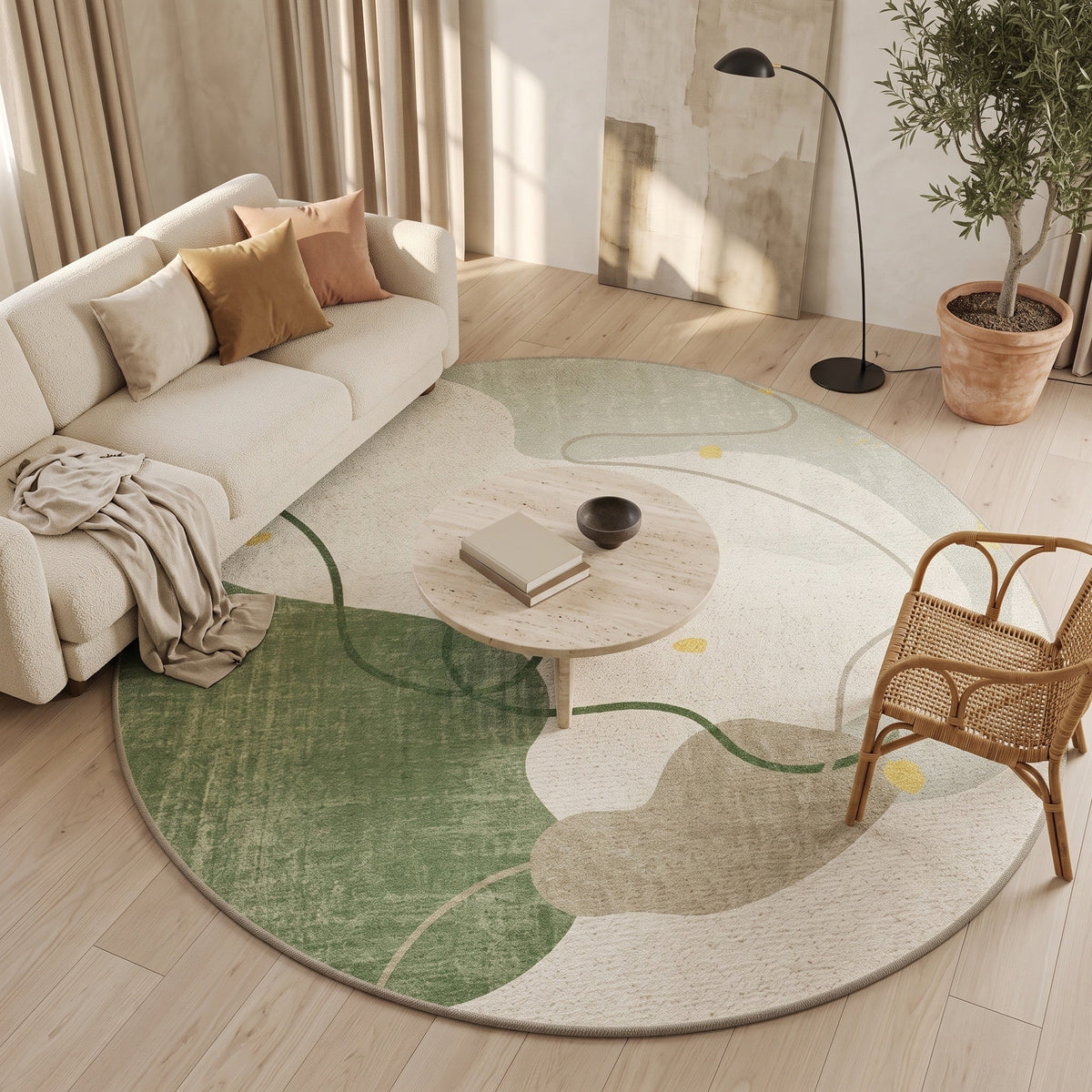 Tapis Agathe N°8 en situation, vue en plongée