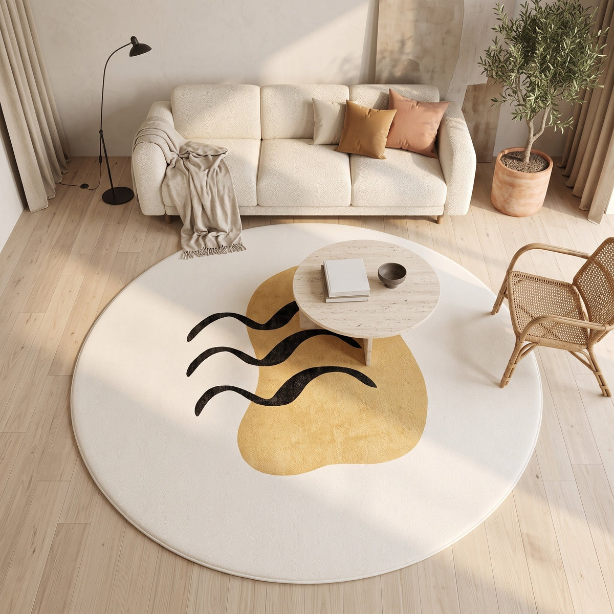 Tapis Alix N°9 en situation, vue en plongée