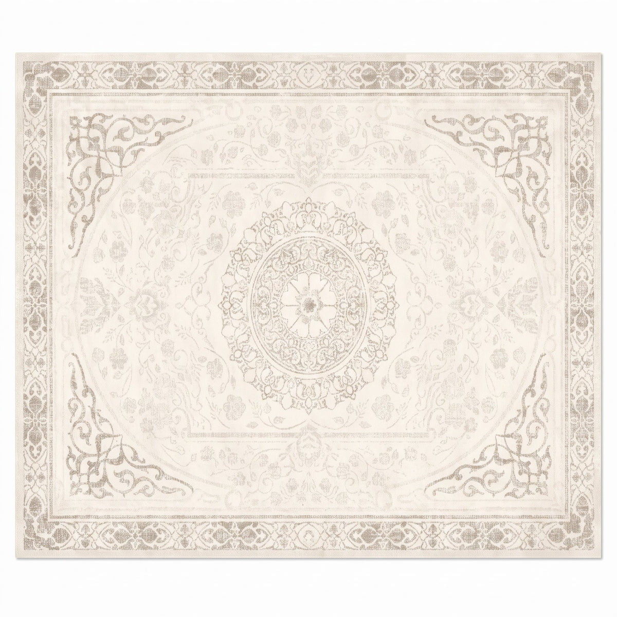 Tapis Persan Rétro Français Anouk N°1 vu du dessus