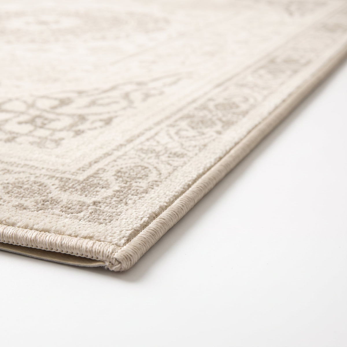 Détail du bord et de l'envers antidérapant, coloris crème beige
