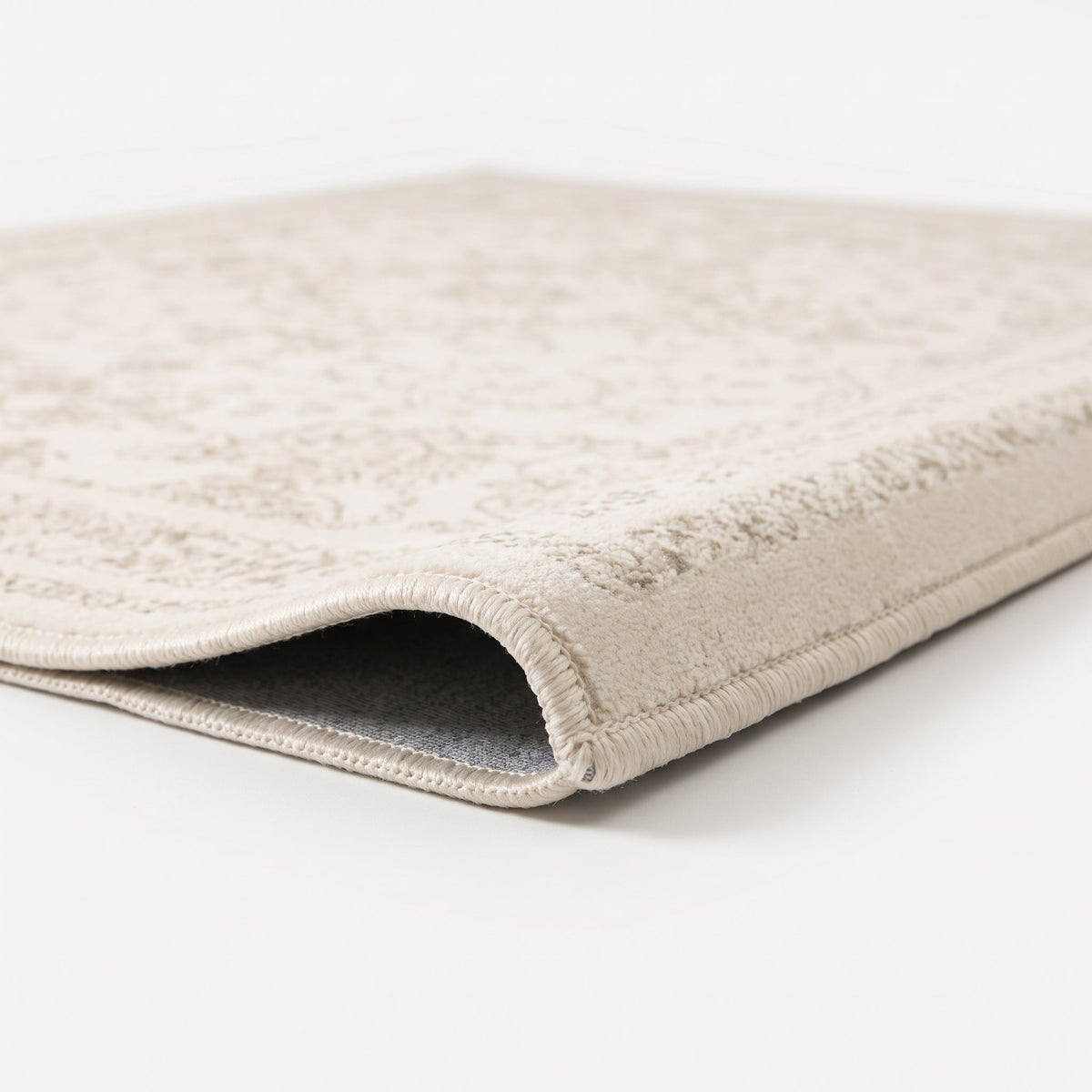 Détail du bord et de l'envers antidérapant, coloris crème beige