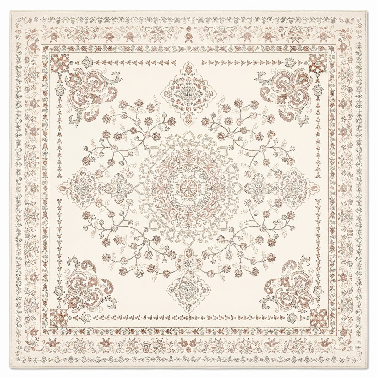 Tapis Persan Rétro Français Anouk N°4 vu du dessus