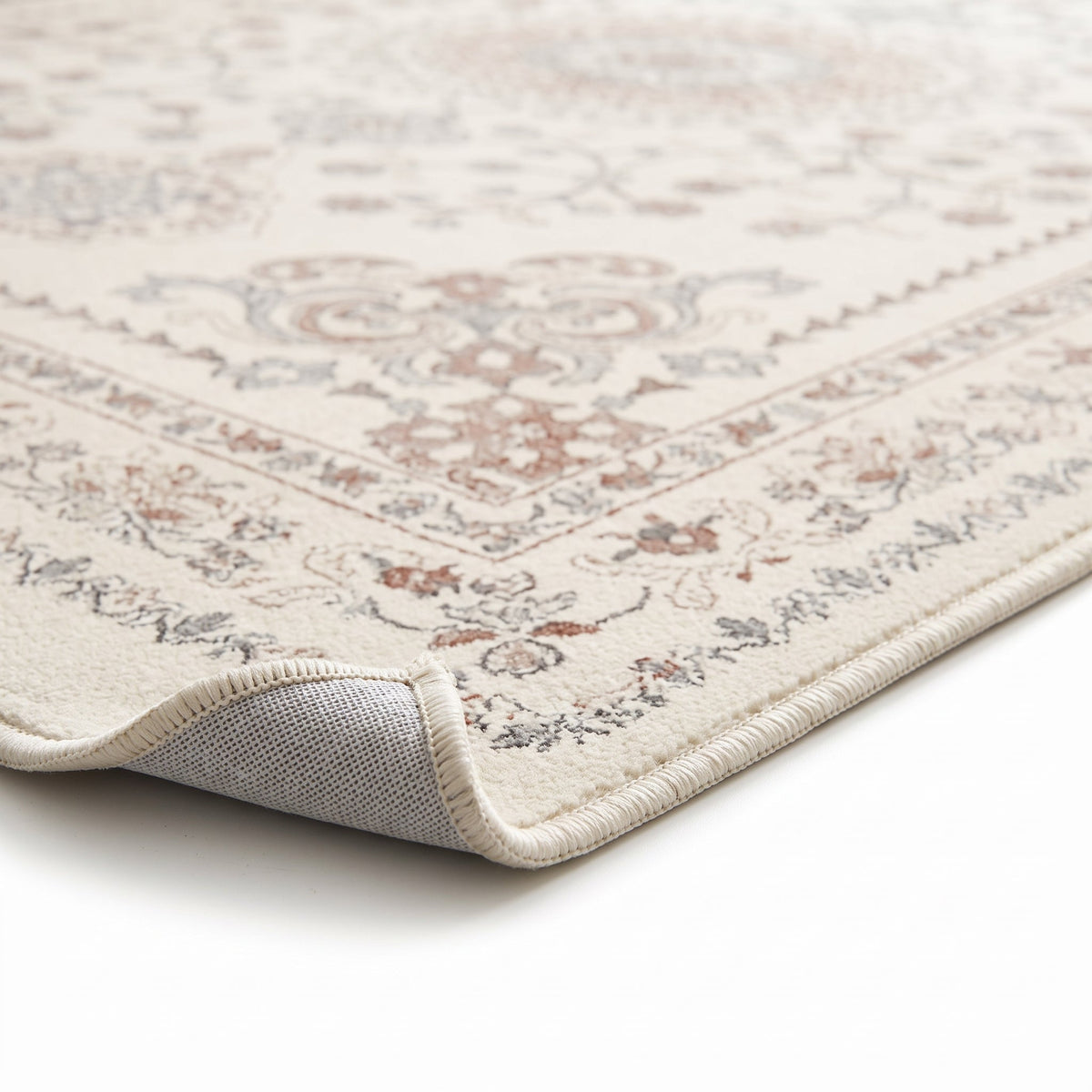 Détail du bord et de l'envers antidérapant, coloris crème beige