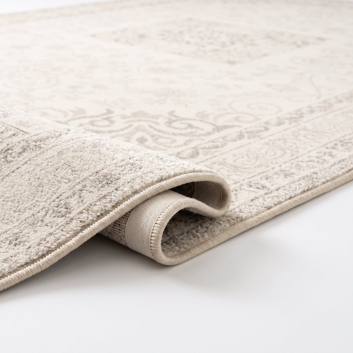 Détail du bord et de l'envers antidérapant, coloris crème beige