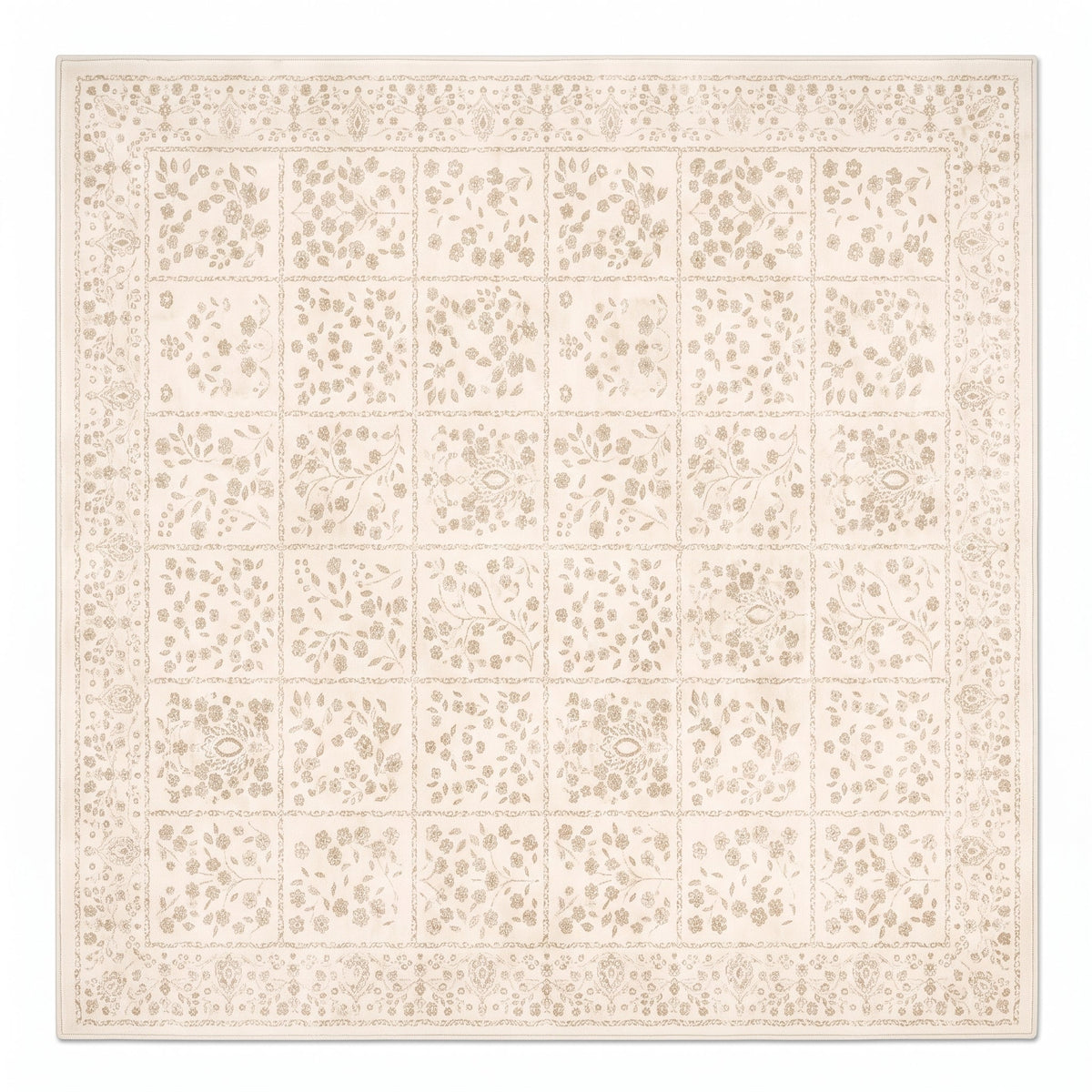 Tapis Persan Rétro Français Anouk N°6 vu du dessus