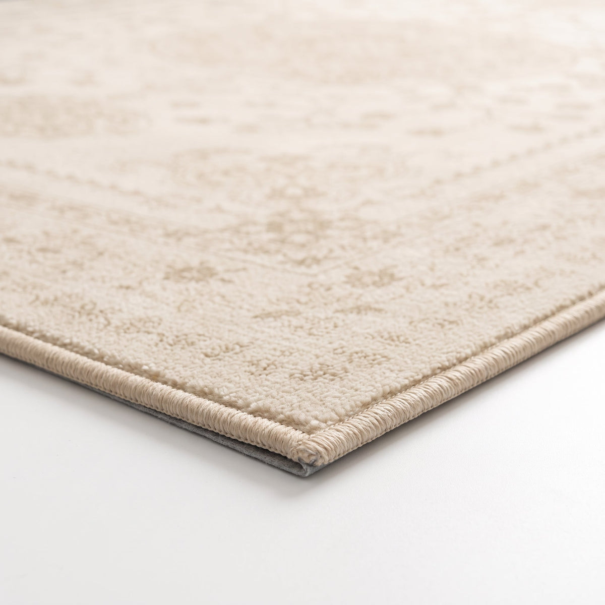 Détail du bord et de l'envers antidérapant, coloris crème beige
