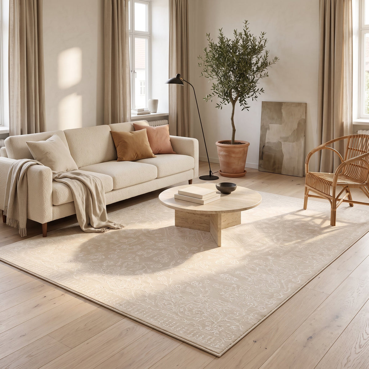 Tapis Persan Rétro Français Anouk N°8 en situation dans le salon