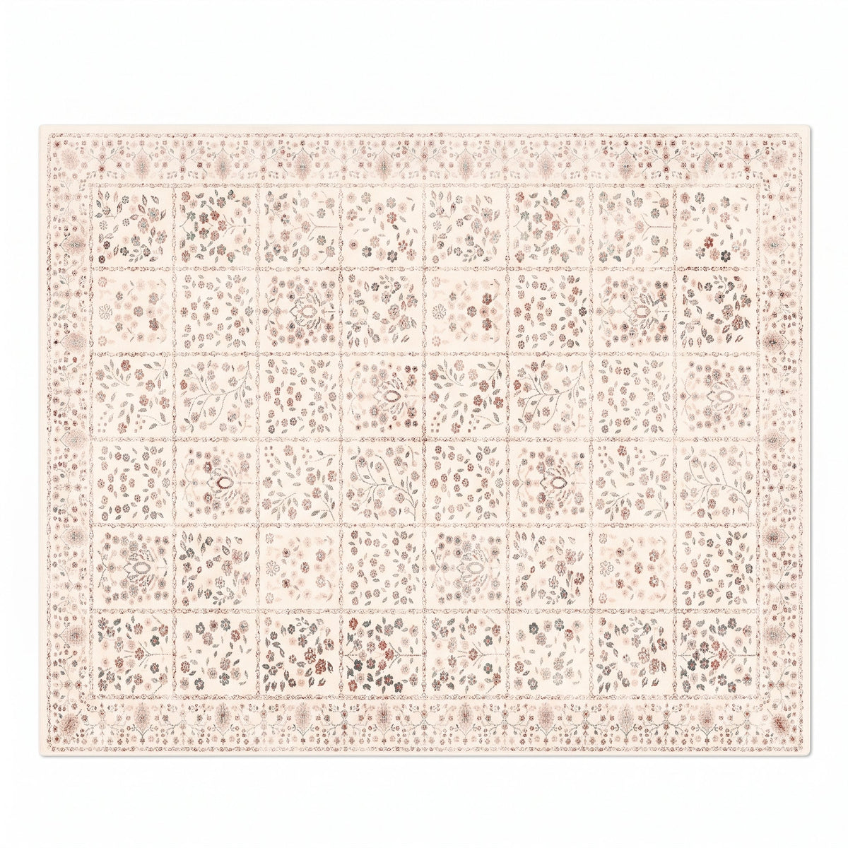 Tapis Persan Rétro Français Anouk N°10 vu du dessus