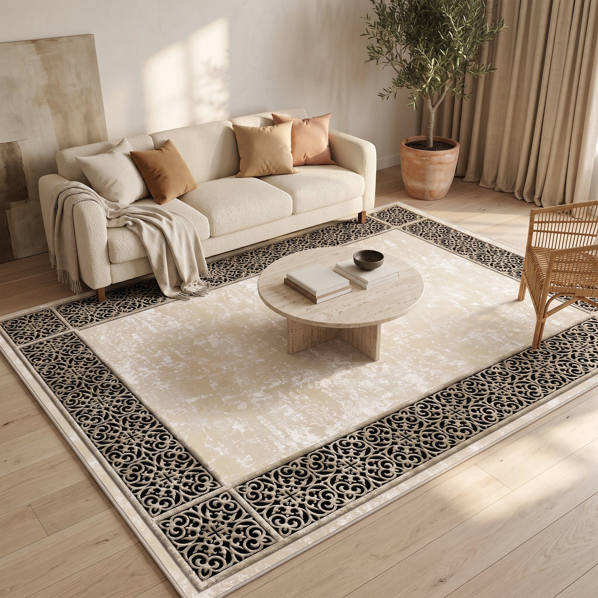 Tapis Aubin N°5 en situation, vue en plongée