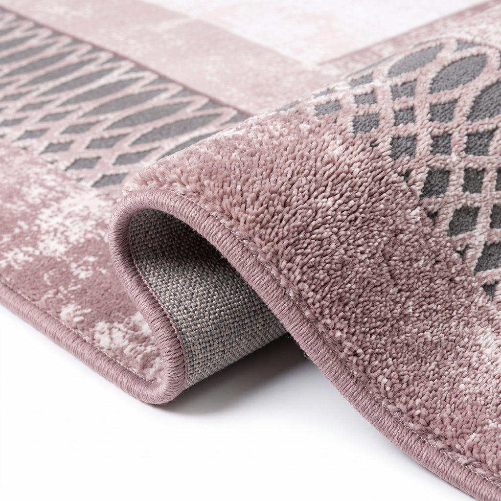 Détail du bord et de l'envers, coloris Rose