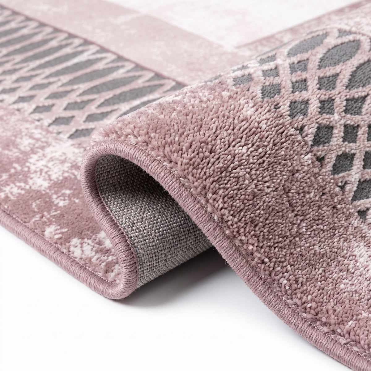 Détail du bord et de l'envers, coloris Rose