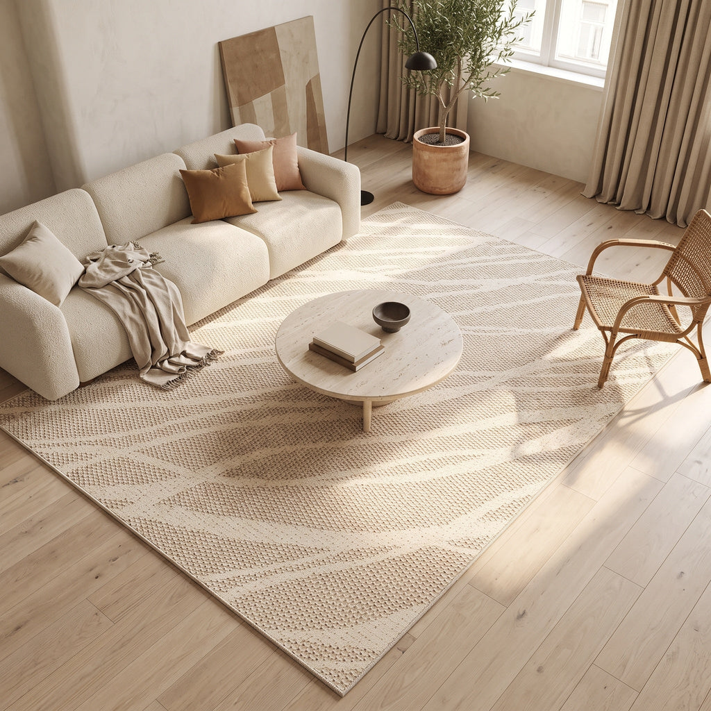 Tapis Bérénice N°3 en situation, vue en plongée