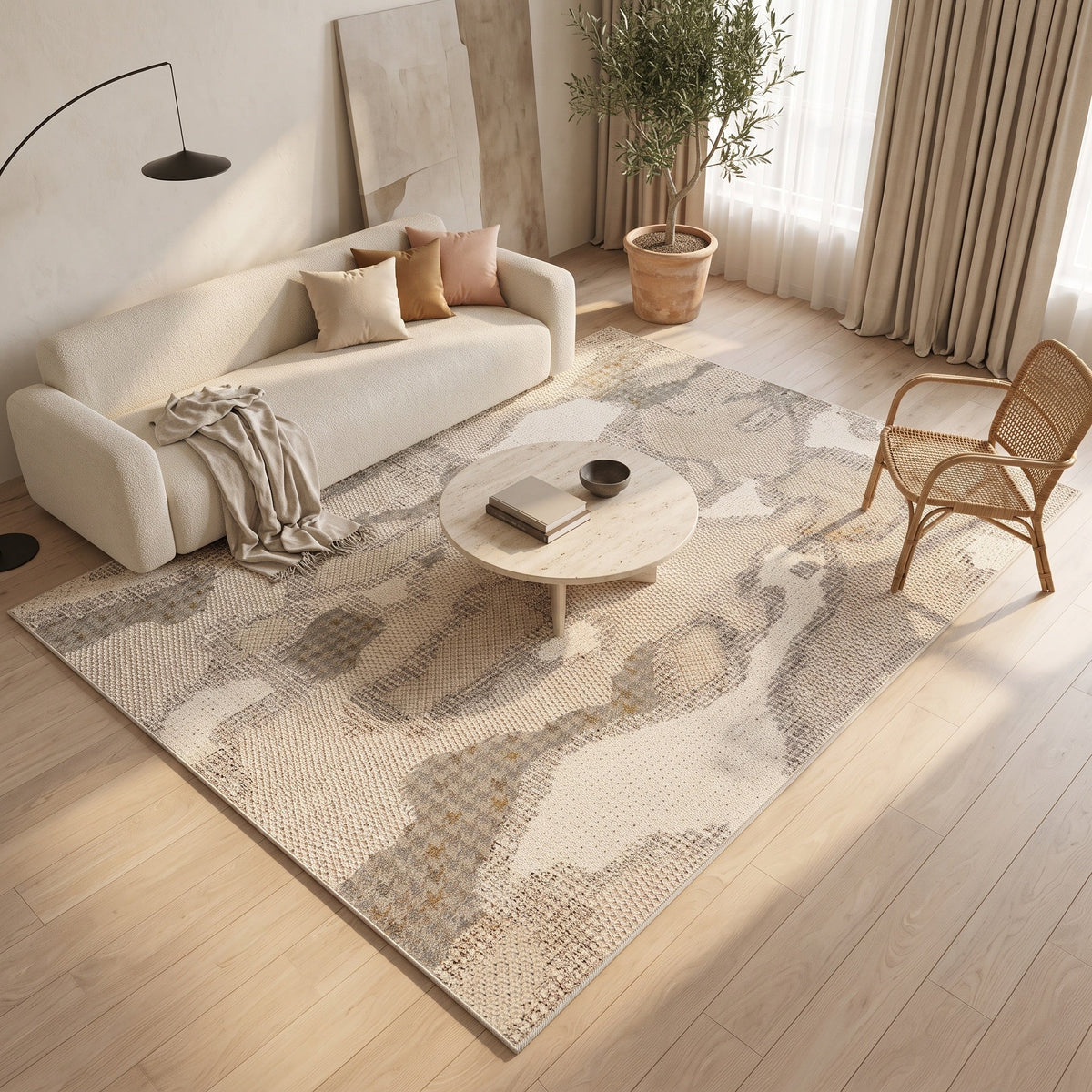 Tapis Bérénice N°5 en situation, vue en plongée