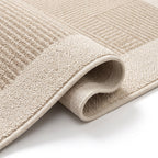 Détail du bord et de l'envers antidérapant, coloris beige