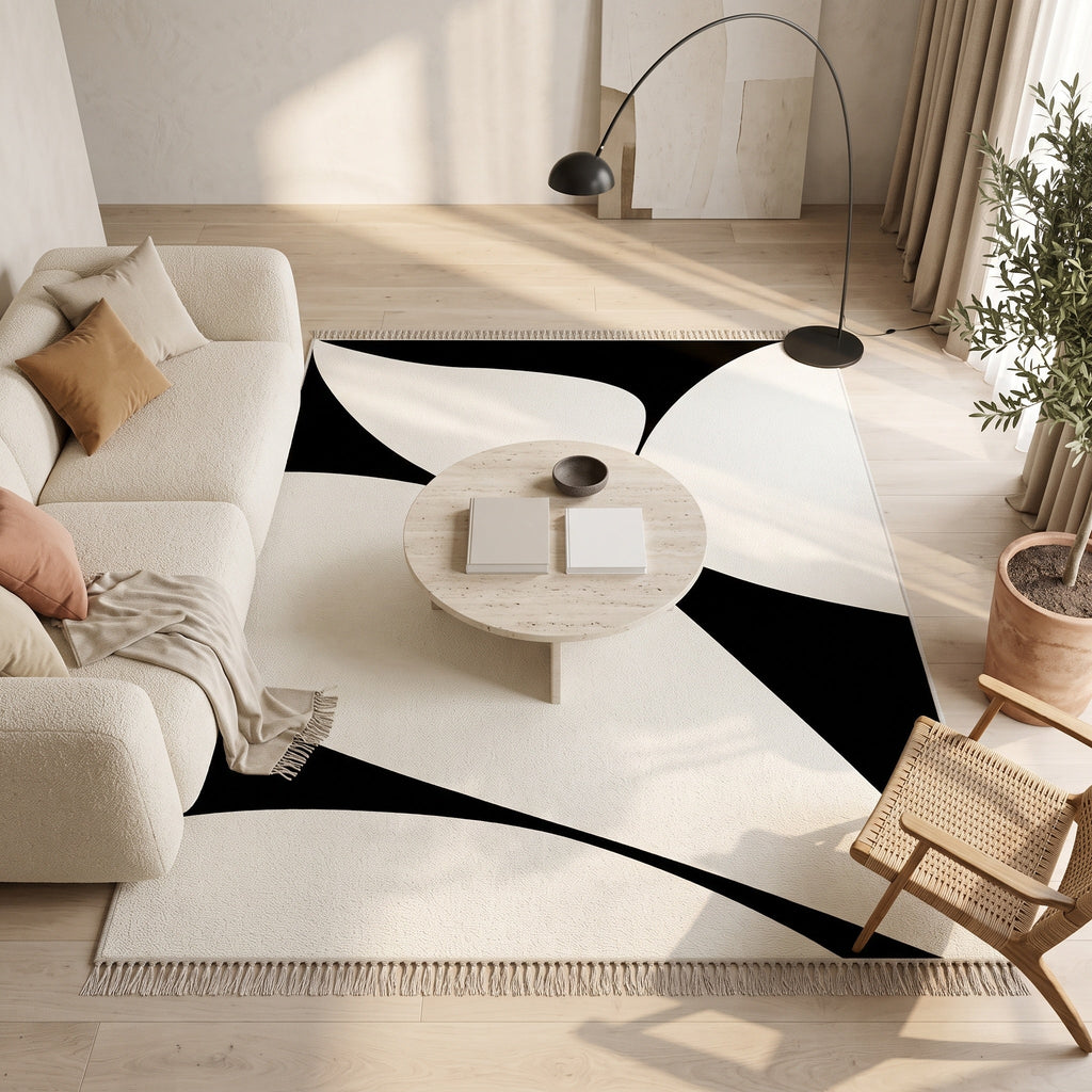 Tapis Chloé N°2 en situation, vue en plongée