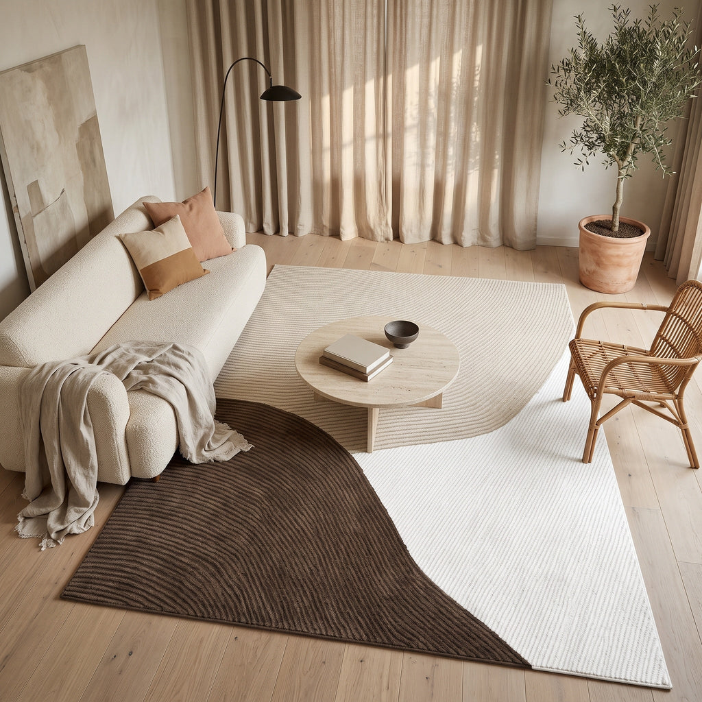 Tapis Hortense en situation, vue en plongée