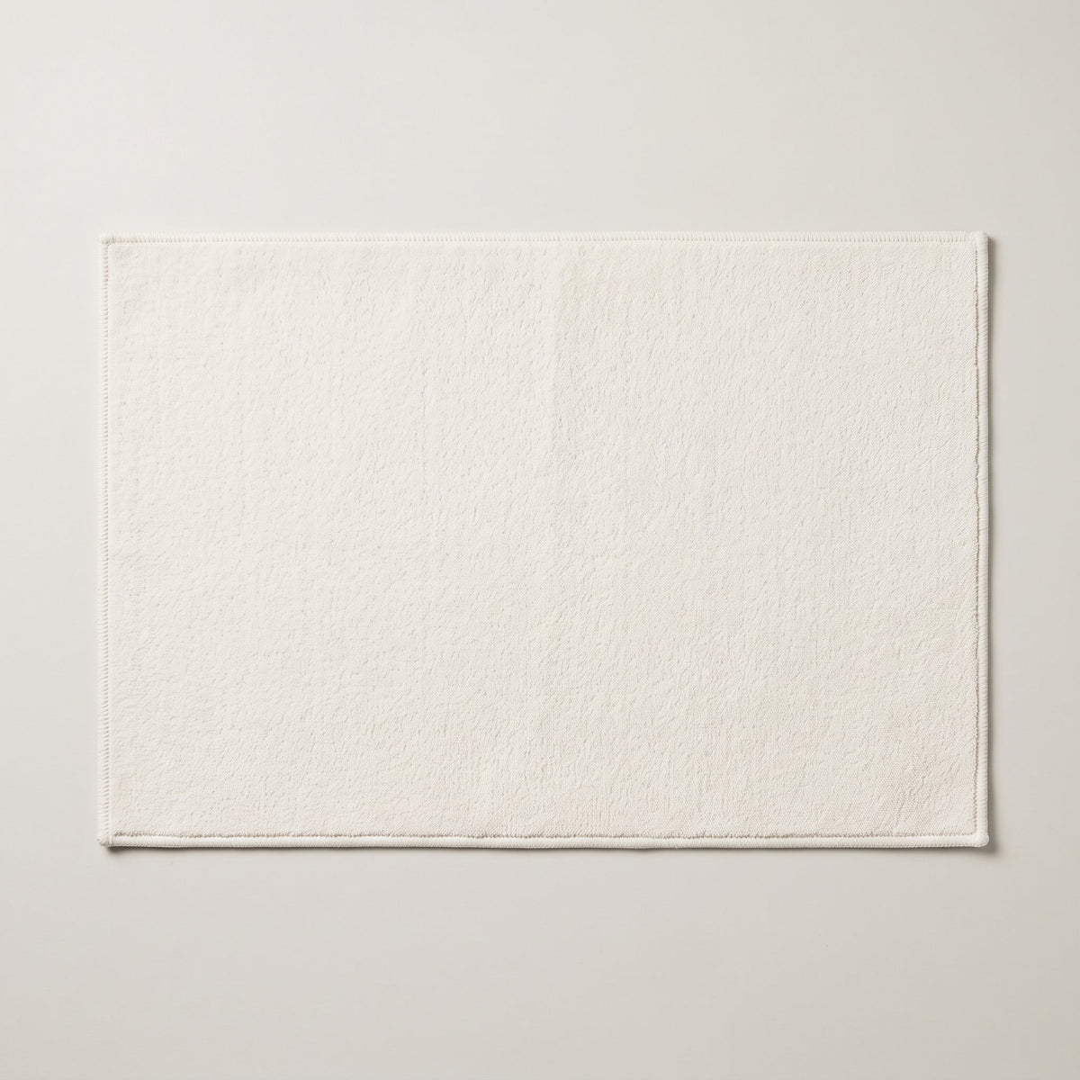 Tapis de Bain Antidérapant Absorbant Blanc vu du dessus
