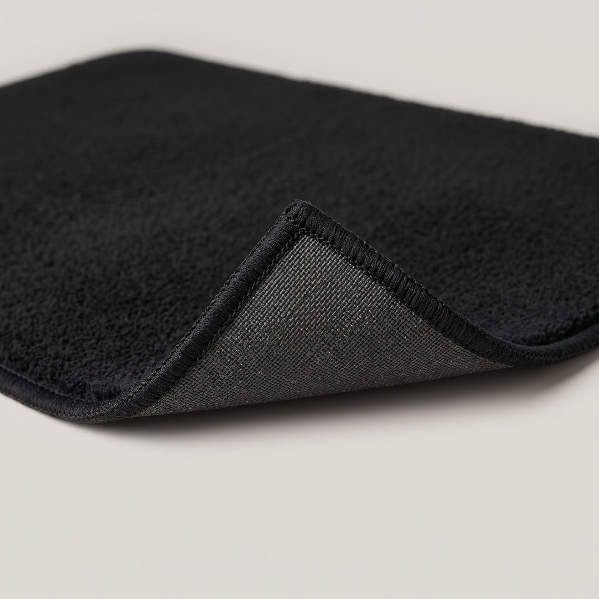 Détail du bord et de l'envers antidérapant, coloris noir