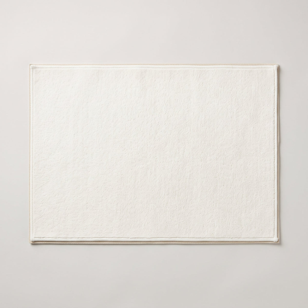 Tapis de Bain Simple Antidérapant Blanc vu du dessus
