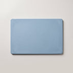 Tapis de Bain Terre de Diatomées Bleu Insignes vu du dessus, à plat