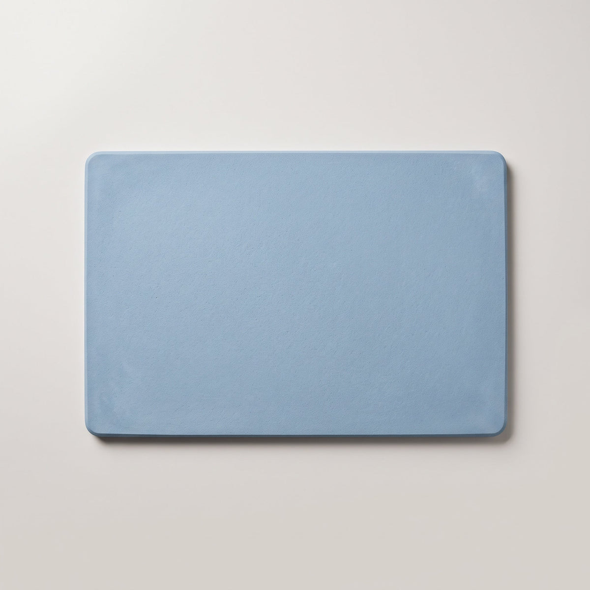 Tapis de Bain Terre de Diatomées Bleu Insignes vu du dessus, à plat