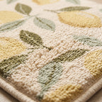 Gros plan sur la matière du Tapis Salle de Bain Fruit Doux Absorbant