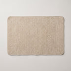 Tapis de Salle de Bain Lin Naturel Absorbant Doux vu du dessus