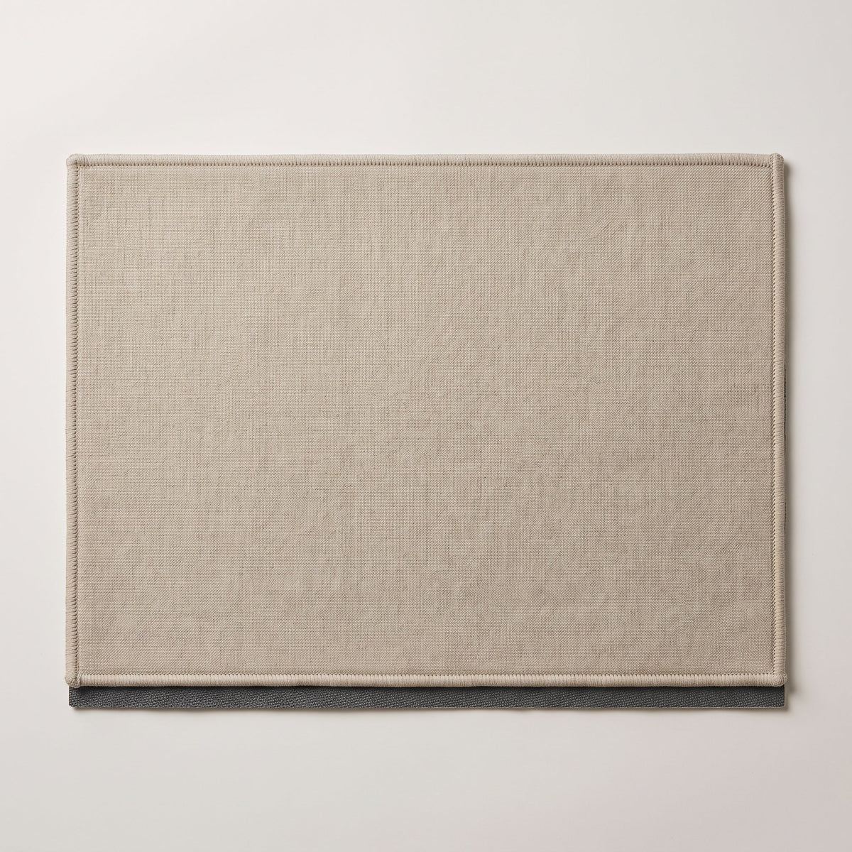 Tapis de Salle de Bain Lin Naturel Absorbant Doux vu du dessus