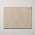 Tapis de Salle de Bain Lin Naturel Absorbant Doux vu du dessus