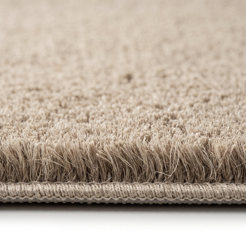 Gros plan sur le tissage de lin du Tapis de Salle de Bain Lin Naturel