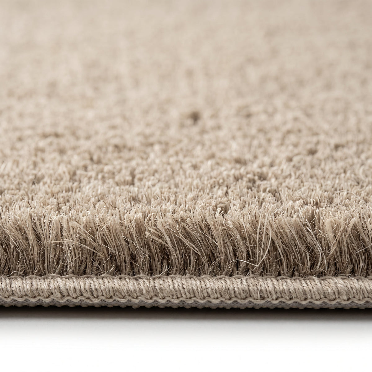 Gros plan sur le tissage de lin du Tapis de Salle de Bain Lin Naturel