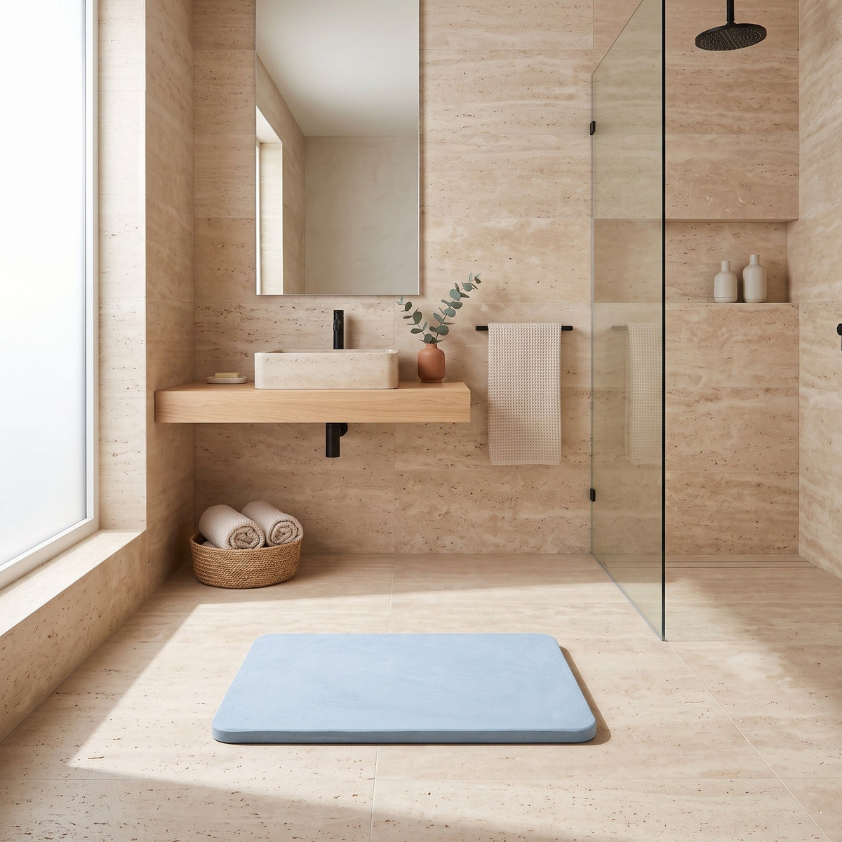 Tapis Salle de Bain Marbre Melchior